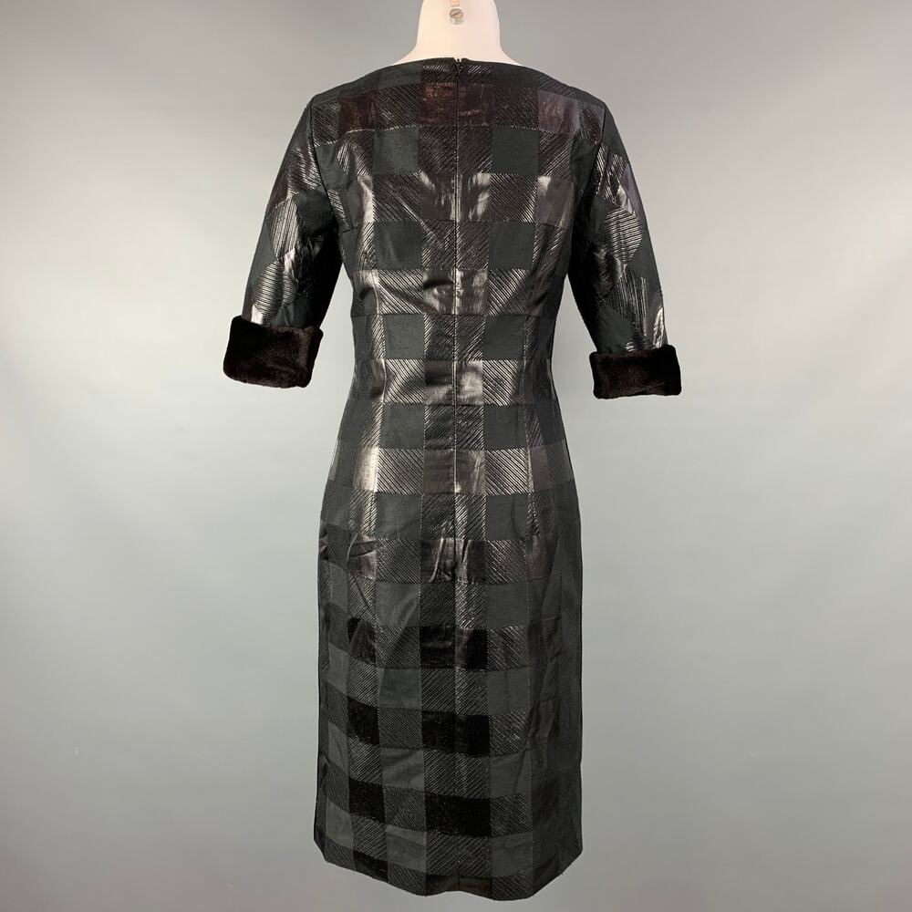 GIORGIO ARMANI Size 10 Black Viscose Blend Cocktail Dress - Picture 4 of 6
